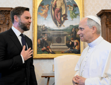 JD Vance slammed for Pope Leo gesture that broke protocol JD Vance slammed for Pope Leo gesture that broke protocol