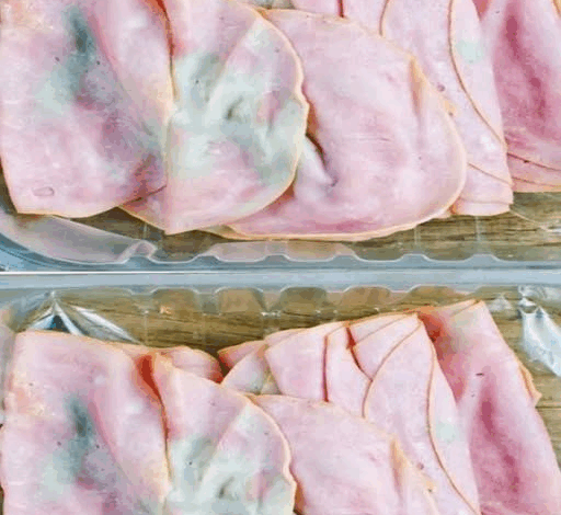 Pulled out some deli meat from fridge. My mother-in-law says it’s wasteful not to use it, but it looks bad to me. What should I do?