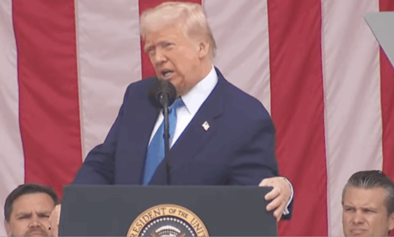 Trump gives speech at Memorial Day ceremony saying he has ‘everything’ to families of war dead heroes