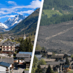 Shocking before and after photos show entire village buried after devastating glacier collapse Shocking before and after photos show entire village buried after devastating glacier collapse