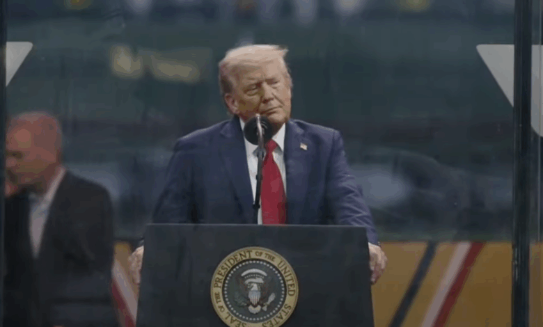People think they’ve spotted ‘sad and pathetic’ detail in Trump’s military parade speech that’s left them ’embarrassed’